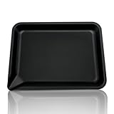 OWLSTEM Rolling Tray - 7.8 x 5.8 inch,Corner Spout Design for Easy Filling (Bright Black)