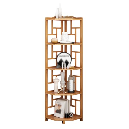 Estantería esquinera grande independiente de 5 niveles en forma de L para espacios pequeños, estante de almacenamiento ideal para sala de estar, oficina y sala de estudio.