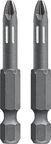 kwb 2 x 50mm Torsion Bits PZ2, TQ 60 Steel, Mega-Grip Ribs, ISO 1173 C6.3 Drive, L: 50 Mm