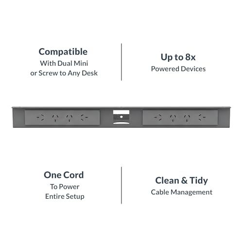 Desky Mini Cable & Power Tray White None miniatura 3
