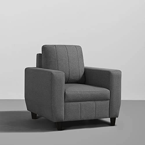 Image of Sleepyhead Bae Designed by Duroflex - 1 Seater Sofa Chair, Premium Fabric |Space-Saving Design |Comfort & Easy Maintenance |3 Years Warranty |Stylish Single Seater for Living Room - Stone Grey