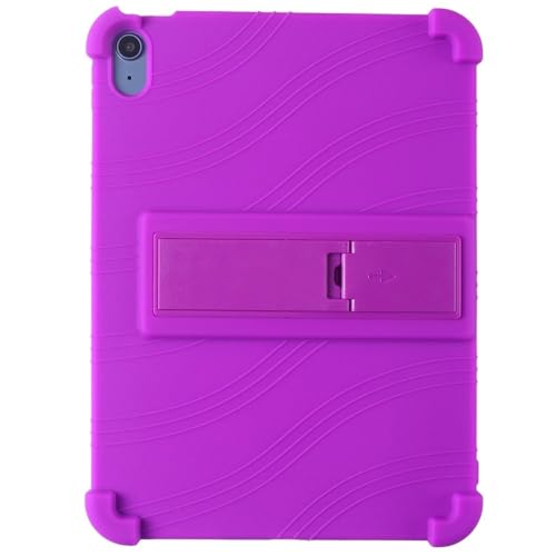 Étui iPad 9e génération violet anti rayures coque rigide silicone pour enfants