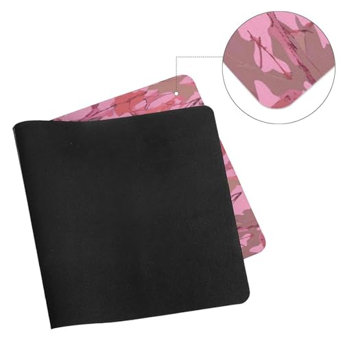 Pink Leaves Camo Desk Pad Large 12"x24" miniatura 7