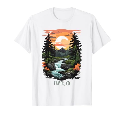 Fraser Colorado USA Retro Mountain Vintage Style T-Shirt
