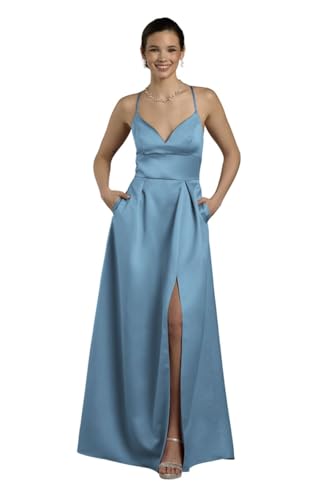 halter dress mini Petal and Pup Women's Gardenia Imported. color-eucalyptus Silk Satin Colors:Taupe 835 Annie Blue Strapless Mini