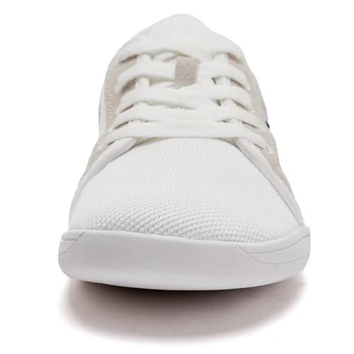 Miniatura 2 de Hobibear Unisex Calzado Descalzo Minimalistas Hombres Mujeres Zapatillas Ligeras Flexibles Para Exterior Interio Ligeros Y Transpirables Blanco,Eu 42