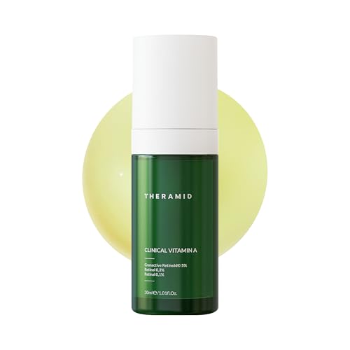 Theramid Clinical Vitamin A 30 ml – Tratamiento Antiedad Avanzado con 5% Granactive Retinoid, 0.3% Retinol y 0.1% Retinal Encapsulado, Reduce Arrugas, Estimula el Colágeno y Mejora la Firmeza