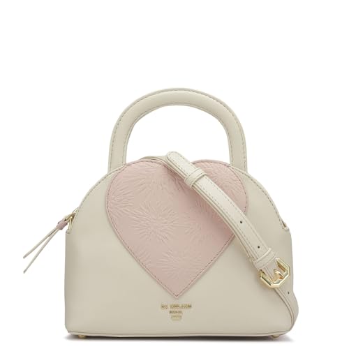 Da Milano Genuine Leather White Satchel (01902) (Small)