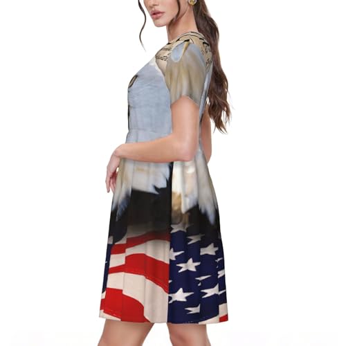 Robe d'été drapeau américain et aigle pour des vacances et week-ends de détente