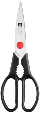 ZWILLING Twin L Vielzweckschere, 20cm, Rostfreier Spezialstahl, Schwarz | Rechts- und Linkshänder, Ergonomischer Griff, Drehverschlussöffner