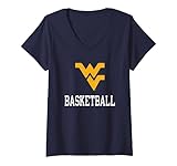 West Virginia Mountaineers Basketball Icon V-Neck T-Shirt