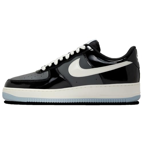 Nike Air Force 1 '07 Low Mens Lifestyle Shoes (Black/Sail/Armory Blue/Iron Grey) (IB7676-001, Black/Blue/Grey/White)2