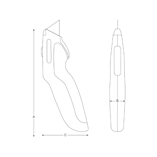 Cutter auto-rétractable en alliage robuste avec mécanisme de sécurité par ressort - 3