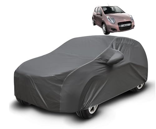 Image of Auto Hub Waterproof Car Cover Compatible with Maruti A-Star with Mirror Pockets, Soft Cotton Lining, A-Star Car Cover Waterproof, Grey