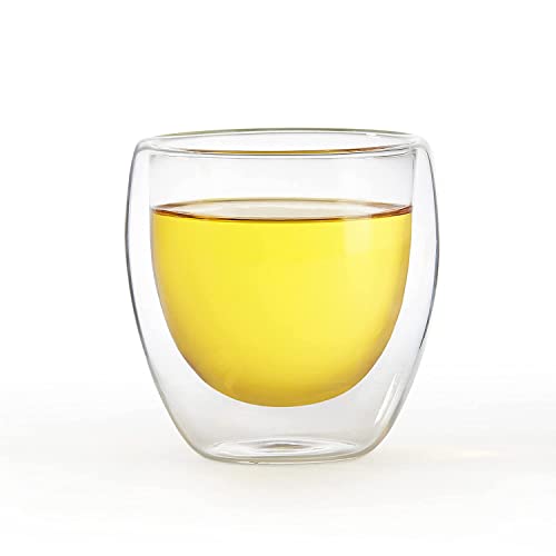 Image of VAHDAM, Double Walled Glass Tea Cup (250ml Capacity) Lead-Free Borosilicate Glass, BPA Free | Double Walled Coffee Mug