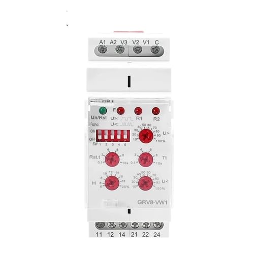 Relé de monitoreo de voltaje GRV8-VW 5A para aislamiento AC DC de 15V a 600V 2