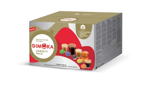 Gimoka - Compatible Pour Nescafè - Dolce Gusto - 96 Capsules - Goût ASSORTIMENT DE SOLUBLES - Made In Italy - 6 Paquets De 16 Capsules