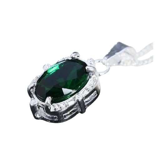 Collier cristal vert et argent 925 pour accessoire mode fête et soirée
