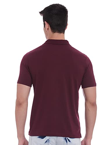 Image of Monte Carlo Mens S.Blue Plain Collar T-Shirt |22203401-167
