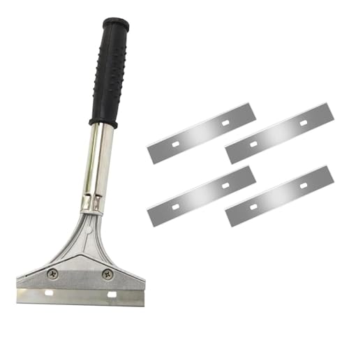 Image of 3DBUYER 4 inch Heavy Duty Wall Non Slip Soft Grip Scraper Tool for Wallpaper and Floor Tile Steel Removal Tool Scraper