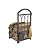 Lizh Metalwork Fireplace Log holder with Fireplace Tools, Wrought Iron Indoor Stove Accessories Firewood Rack Holder Lumber Storage Stacking Log Holder Log Bin with Tongs Shovel Poker and Brush