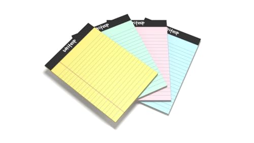 Image of NEELGAGAN Writeup Pad for Office, Writing Office Pads Premium 70 GSM Paper A4 Note Pad Ruled 100 Pages In Mix Colour(Pack Of 4)