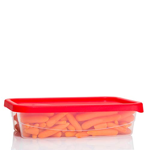 Denzus 42 Piece Stackable Bpa Free Plastic Food Storage Lunch Containers And Lids Set With 4 Sizes, Microwave, Dishwasher, And Freezer Safe (Lid Colors May Vary) #TOP3