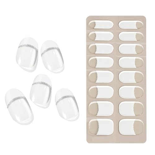 Rayas de Gel Uñas Semiendurecidas - Diseño Francés Láminas de Uñas Pegatinas de Gel Para Uñas - Accesorios de Manicura Para Mujeres Niñas Madres Amantes de la Belleza Estilistas Entusiastas