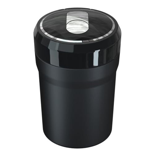 Rersduyt Car Ashtray, Portable Smokeless Cylinder Cup Holder Ash Tray, Smokeless Auto Ash Tray with Lid & LED Light