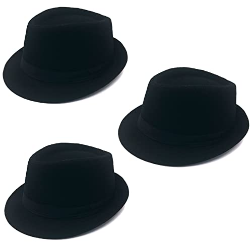 Image of 1920s Men Fedora Hat Cap for Men,Manhattan Hat for 1920s Mens Gatsby Costume Accessories