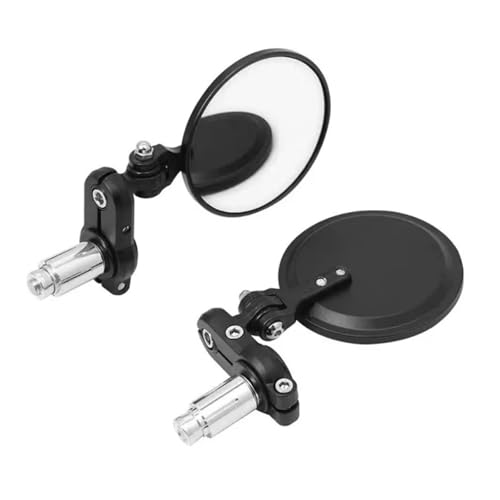 Espejos retrovisores universales de moto negros modificados de 22 mm