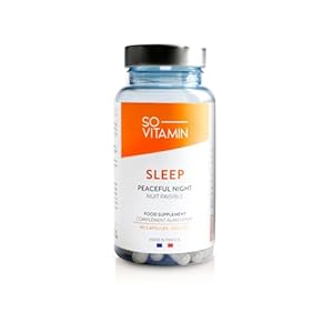SOVITAMIN SLEEP | Double action | Endormissement rapide | Sommeil paisible | Contre les réveils nocturnes | Cure 3 mois | Mélatonine | Eschscholzia | Passiflore | 90 gélules | Laboratoire THERASCIENCE