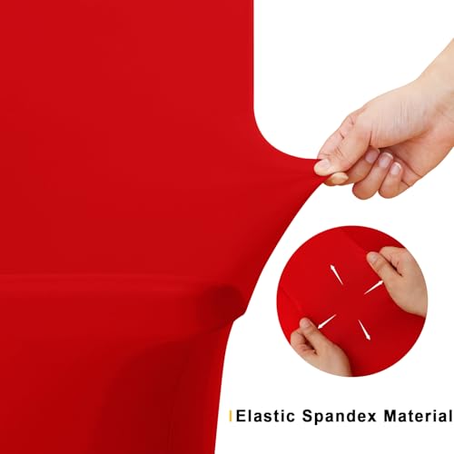 Smiry 2 Pack Spandex Table Cloth 8FT, Elastic Fitted Red Tablecloth by Smiry - Used condition - Image 5