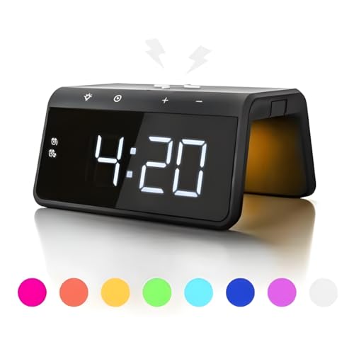 abajur Carregador Por Indução Peining 15w Relógio Digital E Abajur alarme bivolt premium am/pm escri