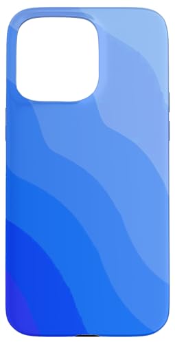 Wavy Waves Blue Gradient Modern Summer �X�}�z�P�[�X iPhone 15 Pro Max �p