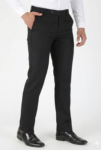 Image of Formal Pants for Men Office Wear - Premium Regular Fit Formal Trouser for Men, Boys, Gents Bottom Formal wear for Office Meeting, Party, Gathering, Wedding