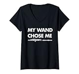 Photo Gallery donna divertente flauto clarinetto my wand chose me gift musician band maglietta con collo a v Photo Gallery donna divertente flauto clarinetto my wand chose me gift musician band maglietta con collo a v