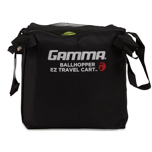 GAMMA Sports EZ Travel Cart, Tennis & Pickleball Hopper, Padel, Portable Compact Design, Sturdy Lightweight Construction, EZ Bags, 150 or 250 Capacity, Premium Carrying Case Included