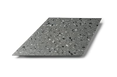 Lucida Surfaces Luxury Vinyl Floor Tiles | Glue Down Adhesive Flooring | Marble Look Rhombus Shaped Tile | MosaiCore | Single Sample Tile