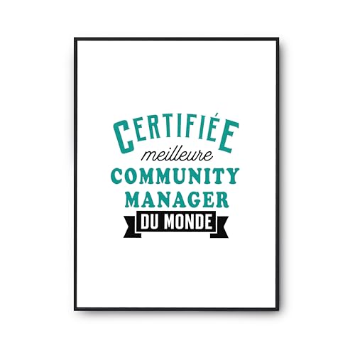 Poster citation Community Manager pour personnaliser un bureau affiche humour anniversaire