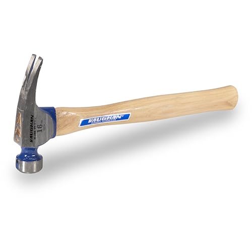VAUGHAN CF4P California Framer Hammer, 16 oz Smooth Head, Nail Starter, Made In The USA, VN11801