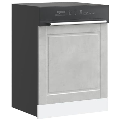 Genérico Panel lavavajillas Porto Madera contrachapada Gris hormigón,Mobiliario,Armarios y Almacenamiento,Armarios de cocina-854141