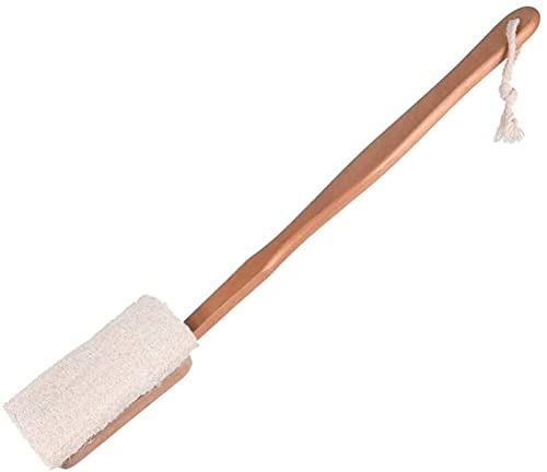 Cepillo de baño de lufa con Mango Largo de Madera Cepillo de baño Depurador de Espalda Cepillo de baño Exfoliante Cepillos de baño y Cuerpo
