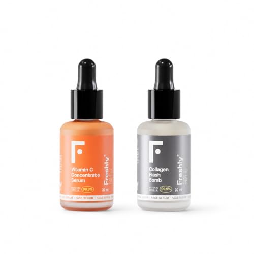 Freshly - Pack Colágeno y Vitamina C – Dúo Perfecto para Rutina Facial Esencial para una Piel Luminosa, Rellena y Redensificada – Apto para pieles sensibles y durante el embarazo - 30ml cada uno