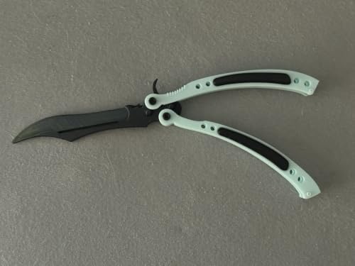 Image of VIKSON INTERNATIONAL CSGO Style Butterfly knive Trainer - Practice Tool for Flipping - Safe Unsharpened Plastic Blade - For kidsy