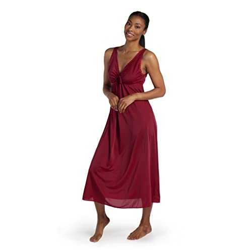 Miss Elaine Nightgown - Women's Silky Fitted Long Gown,...