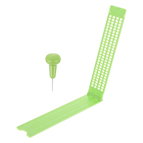 GOOHOCHY 1 Set Braille Tablet Braille Braille Plate for Blind Braille Writing Kit Braille Writing Plate for Blind Braille Writing Fingerboard for Blind Stylus Pen Plastic Light Green