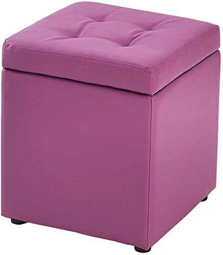 Coffre à jouets violet en similicuir pour chambre d'enfant