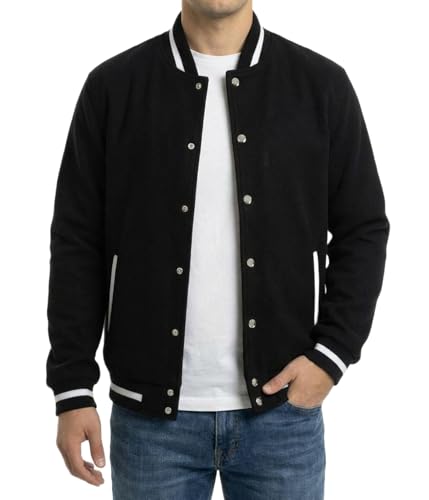 Image of Decrum Varsity Jacket Men - Casual High School Baseball Letterman Style Mens Bomber Jackets