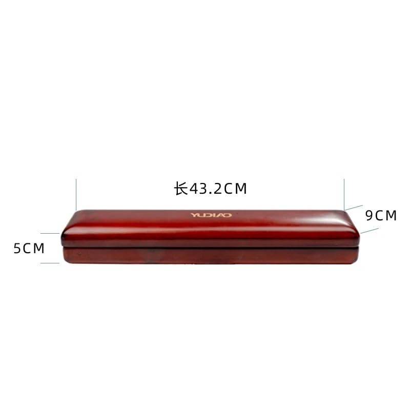 Compatibile con custodia protettiva in legno for flauto Yamaha da 16 e 17 fori con bocchino in ebano e custodia for bocchino in metallo(17 holes red-brown)